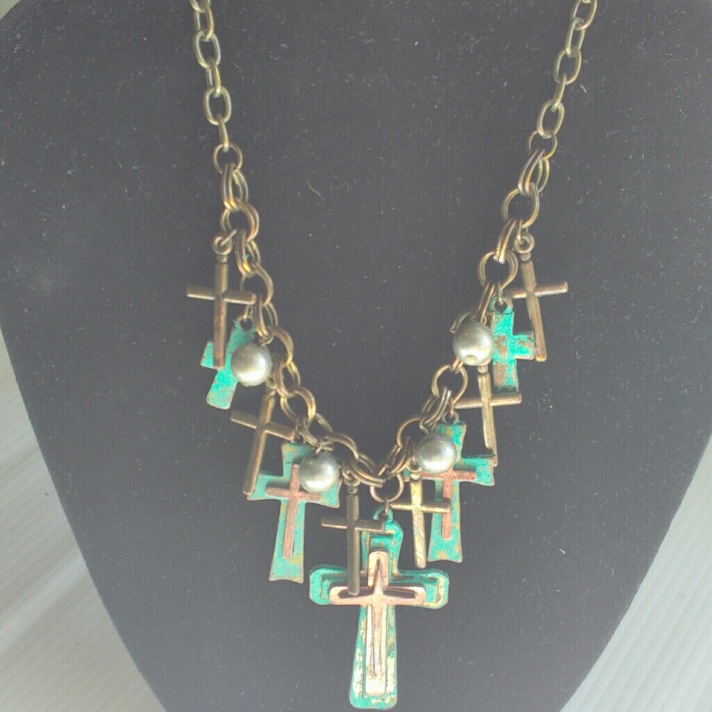 Turquoise Cross Necklace